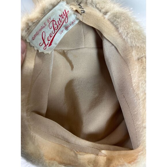Vintage Lee Bury Dallas Beige Mink Fur Hat - Picture 9 of 16